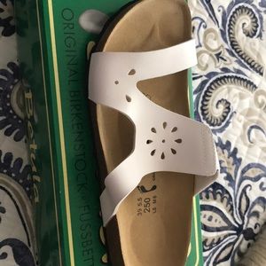 Betula white Zara sandals